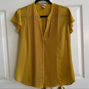 H&M mustard yellow top